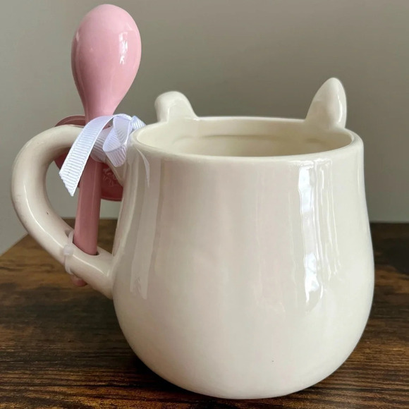 Arlington| 3D Ceramic Hand-Painted Bunny Mug & Spoon Set Spring Easter - Picture 4 of 8